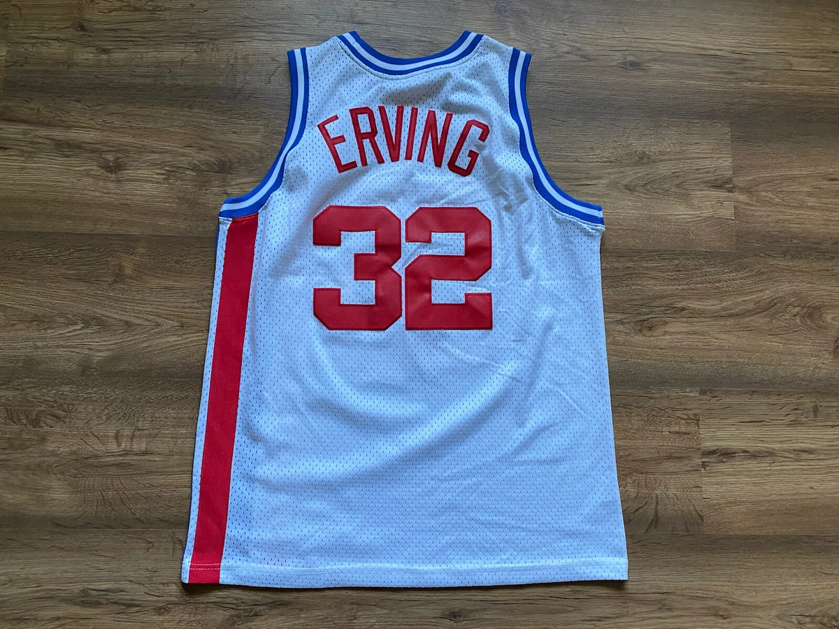 1997 Julius Erving New Jersey Nets Champion Gold Logo ABA Jersey