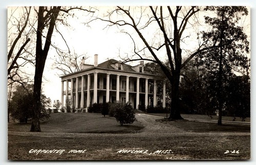 Postal RPPC Carpenter Home Natchez Mississippi MS UNP - Imagen 1 de 2