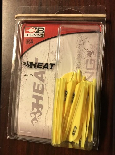 Bohning Low Profile Lightweight Hunting Vane 2.5 In Neon Yellow 36/Pk 101036NY25 - Picture 2 of 4
