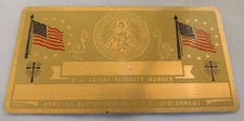 Christian Jesus US Social Security Metal Card Tag NOS VTG Perma Products​