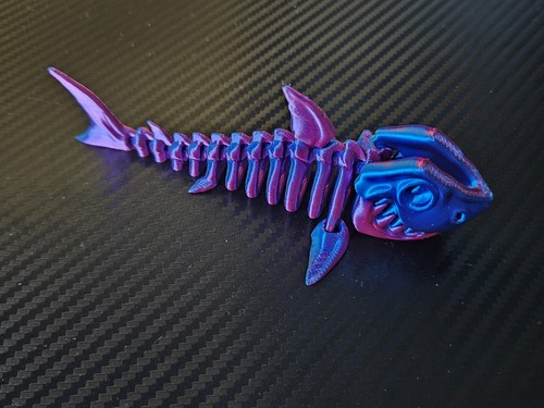 3D Printed Shark Skeleton Flexi Skeleton Shark Flexi Factory Official Shark Toy - Picture 4 of 5