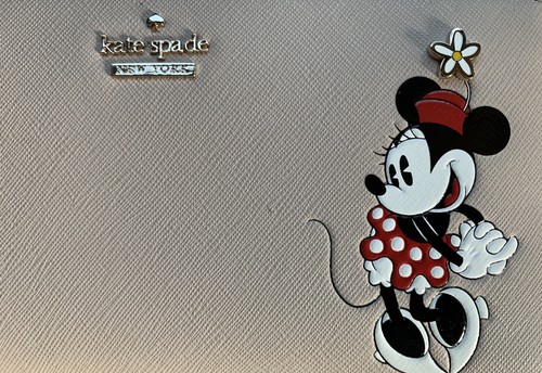 KATE SPADE DISNEY MINNIE MOUSE LACEY ZIP AROUND SAFFIANO LEATHER WALLET NWT $229 - Picture 4 of 11