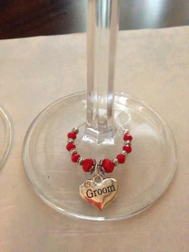 Brautpaar Toasten Champagner/Weinglas Charms, kleine Herzen - Bild 22 von 23