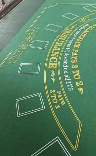 Blackjack Felt36”x72”Layout Table Top Green Mat Portable Cover Felt Holdem Poker - Picture 3 of 5