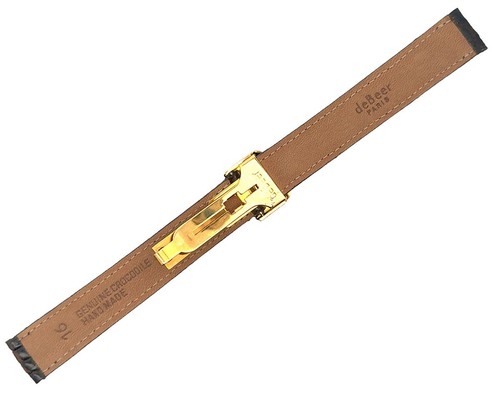 DeBeer 16mm Dark Brown Genuine Crocodile Men's Watch Band - Picture 2 of 3