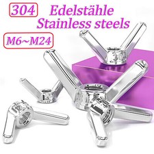 - M6 M8 M10 M12 M14 M16 M18 M20 M24 Butterfly DIN 315 Wing Nuts A2 304 Stainless