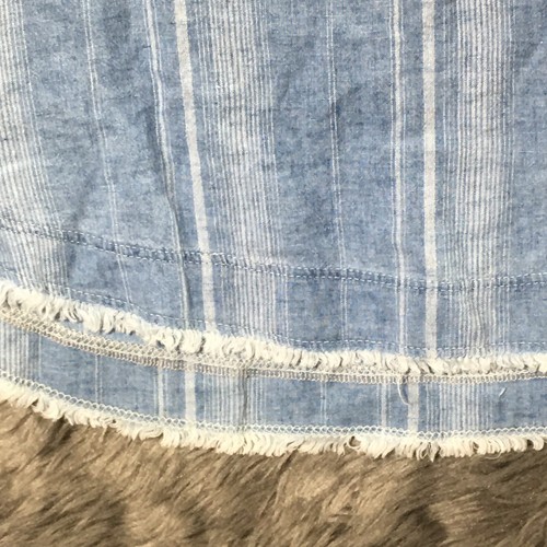 Bella Dahl Abito Donna Extra Small Blu Misto Lino Tank Bottoni Laterali Casual Boho - Foto 3 di 13