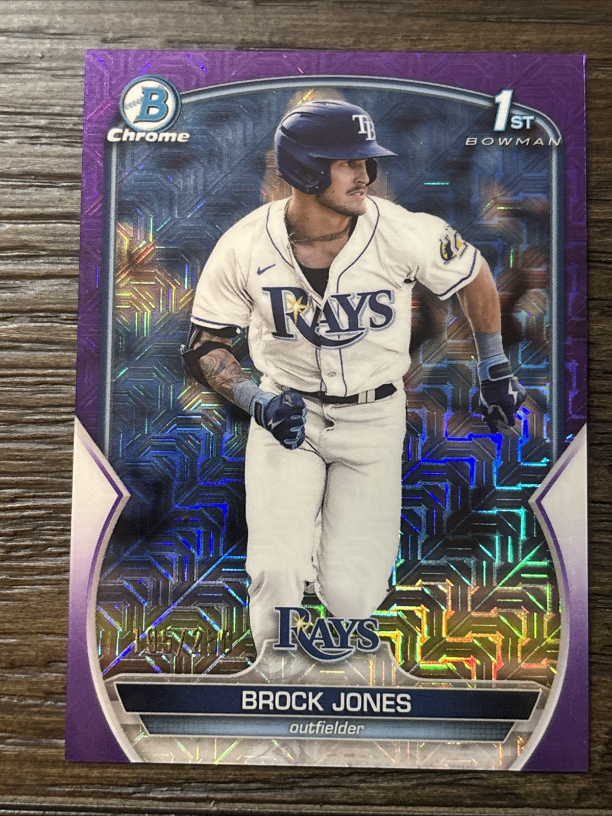 Brock Jones 2023 Topps Bowman Chrome Baseball Purple Mojo 1st /250