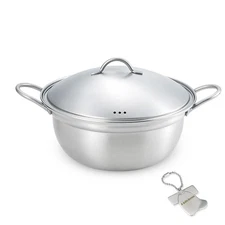 J-Kitchens Dining Product Double-Handled Pot, Shabu-Shabu, Yosenabe, Rust-Resis_