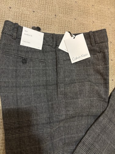 Calvin Klein womens modern fit plaid trousers pants NEW W Tags Size 6 Orig  $89 - Picture 6 of 12