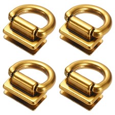 4-Pack Metal Bag Connector, Purse Suspension Clasp with D Ring Bronze Gold 
