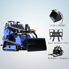 Mini Skid Steer Loader 22HP Two Cylinder Gasoline Engine New Upgraded Radiator