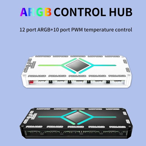 12 Port ARGB +10 Port PWM Magnetic Suction Hub with Remote Control PWM &5616 - Bild 6 von 7