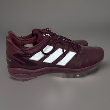 Adidas Adizero Afterburner 8 Mens Size 15 Maroon White Metal Baseball Cleats New