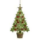 NEW Raz Make It Merry Star and Berry Green Tree Ornament