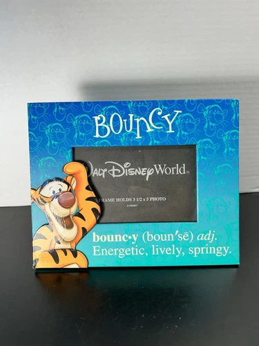 TIGGER Picture Frame Blue "Bouncy" fits 3.5 x 5 Photo - Disney Winnie the Pooh 