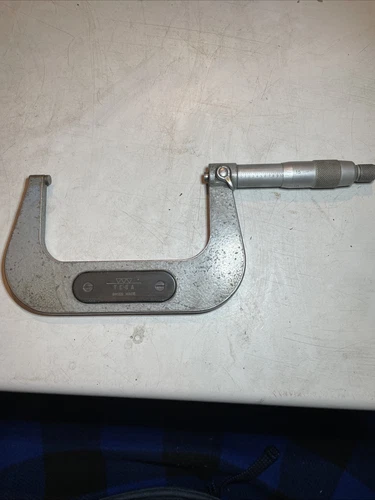 TESA Brown And Sharpe Swiss Made 3-4” .0001” Outside Micrometer W/ Ratchet/Lock