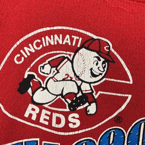 Vintage Logo 7 Sweatshirt Small/Medium Cincinnati Reds MLB Baseball World Series - Picture 3 of 16