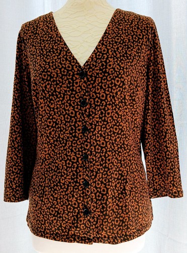 Ladies Boden Animal Print Tunic Top U.K. 16 Button Up, Smart Casual All Seasons - Picture 2 of 17