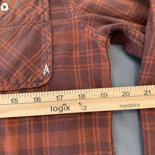 Altamont Hauler LS Flannel Long Sleeve Men's Large Orange/Brown Skate Grunge - Picture 5 of 8