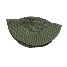 Quincy Mae Woven Sun Hat Blue Gingham Stylish Summer Kids Accessory