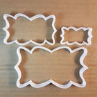 Plaque Frame Splat Shape Cookie Cutter Dough Biscuit Pastry Fondant Sharp