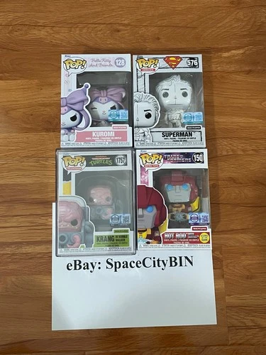 FUNKO Limited Edition Mystery Bundle Box OPENED Superman Hot Rod Kuromi KRANG