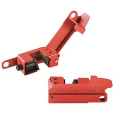 MASTER LOCK 491B Circuit Breaker Lockout,Toggle,Steel,Red 1TDB1