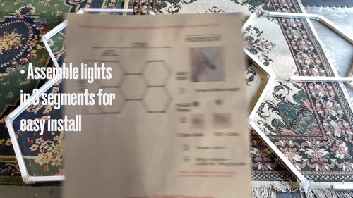 14X Hexagon LED Lampe Röhren Werkstatt Garage Wand Decken Leuchte Beleuchtung DE - Video 1 von 1