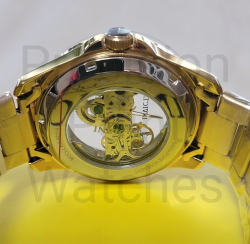 Invicta Objet D Art Automatik Herrenuhr mit Skelett Zifferblatt - 43mm, Gold (69114) - Bild 8 von 9