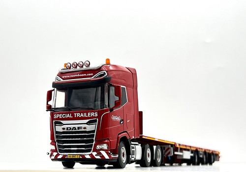 DAF XG+ 6x2 tag axle mega flatbed trailer "Nooteboom" WSI truck models 1:50 - Picture 4 of 10
