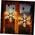 Christmas Decorations, 2 Pack Christmas Window Lights Snowflake warm white