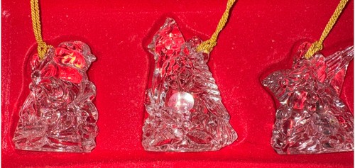 Gorham Kristall Feiertag Vögel Ornamente, 3er Set verpackt Made in Germany - Bild 1 von 2