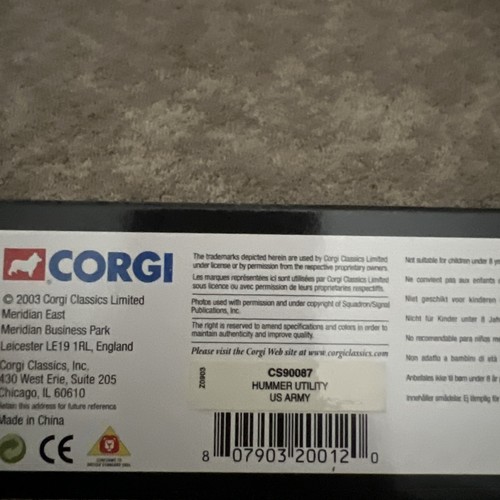 CORGI  FIGHTING MACHINE  HUMMER Y - US ARMY - Operation Desert Storm - CS90087 - Picture 3 of 3