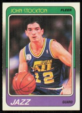 1988-89 Fleer John Stockton Rookie Utah Jazz #115