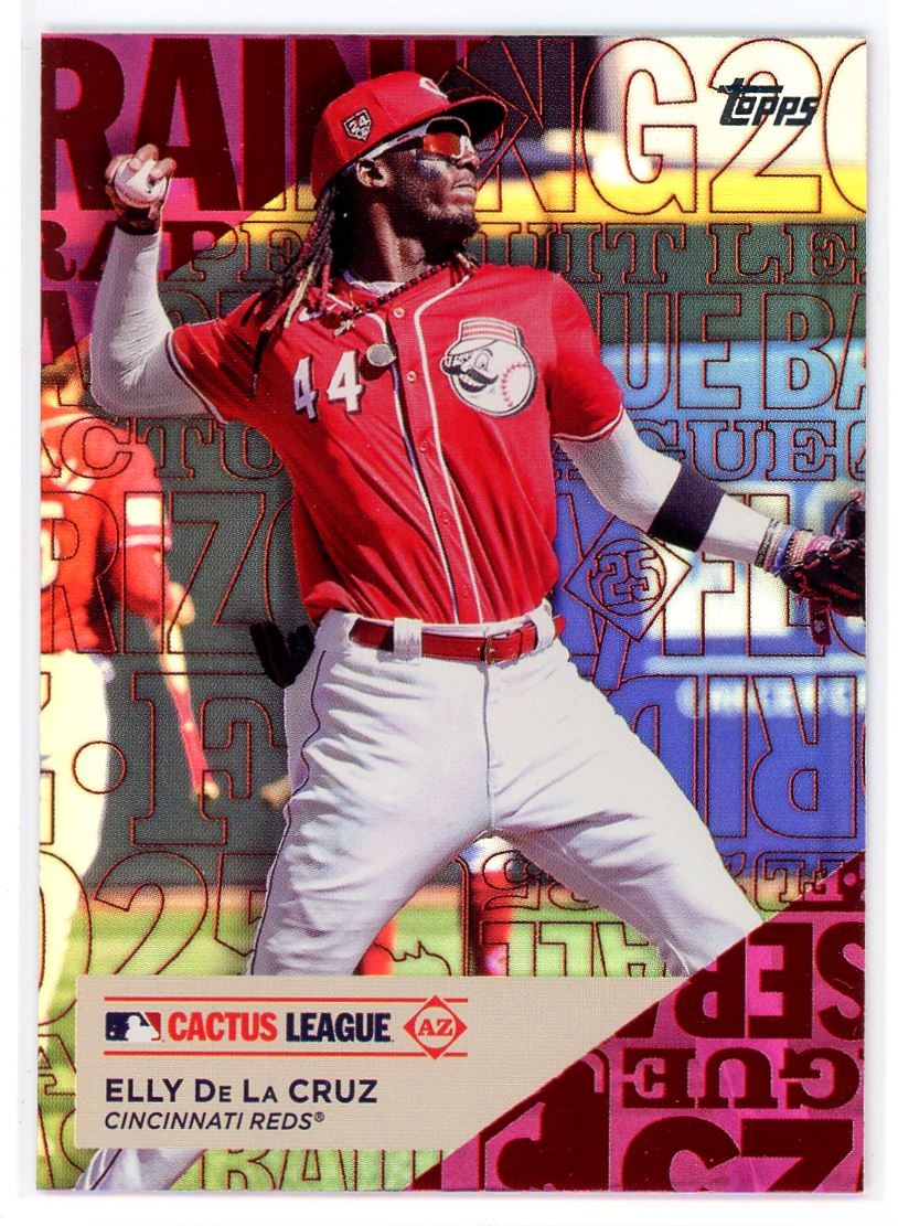 2025 Topps Training Grounds Pink Foil Elly De La Cruz Reds #TG-13