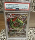 POKEMON 2021 SWSH Evolving Skies Full Art RAYQUAZA Vmax #111 PSA 4 Mint RARE