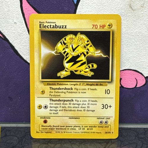 Pokémon TCG Electabuzz Base Set 20/102 Regular Unlimited Rare