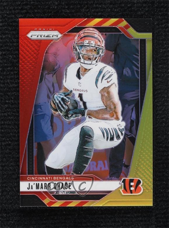 2024 Panini Prizm Red & Yellow Prizm 13/44 Ja'Marr Chase #57
