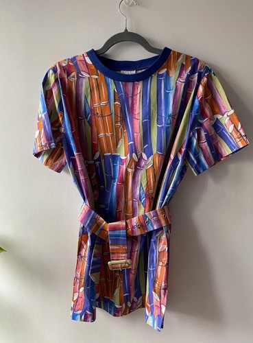 STELLA JEAN Matching Set Trousers And Top Vibrant Print Size 40 Italy 8/10 UK - Picture 4 of 24