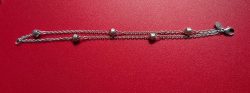Bracciale Tiffany & Co. 925 SS Stazione Perline Botte Doppio Filo 7,2" - Foto 5 di 9