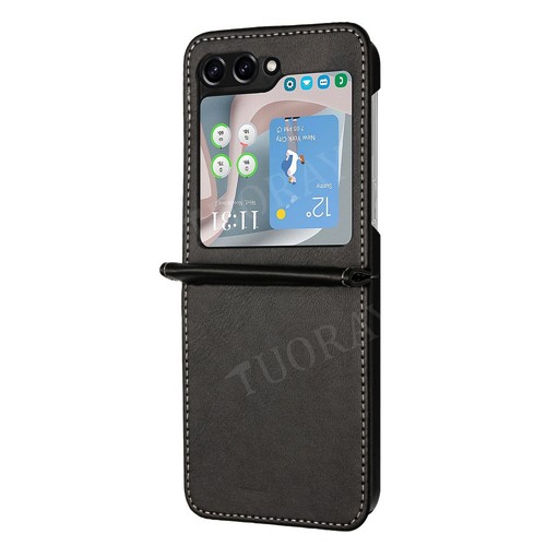 Hülle für Samsung Galaxy Z Flip 7 6 5 4 3 Handy Tasche Leder Schutz Cover Case - Picture 27 of 95