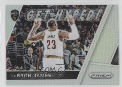 2017-18 Panini Prizm Get Hyped! Silver Prizm LeBron James #GH-LJ 1c6
