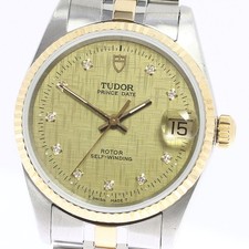 TUDOR 72033 Prince Date YG Kombination 10P Diamanten cal.2824 2 AT Boys 75
