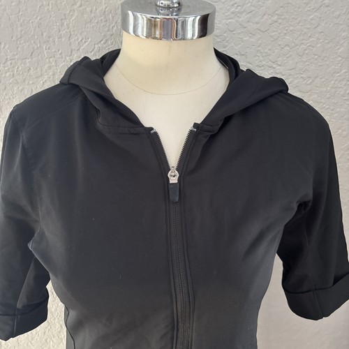 Nike Golf Tour Performance Damen Gr. XS Schwarz Hoodie Zip Oberteil Kurzarm - Bild 2 von 19