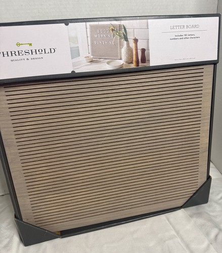 Threshold Letter Board Brand New In Box 14”x14” Reader Board Wood w/ 180 Letters - Picture 2 of 6