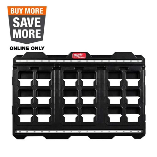 Milwaukee 48-22-8497 Packout Lrg Wall Plate,Pp,1 1/4 In L,Black ~NEW~ - Picture 2 of 7