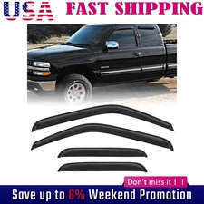 Fits 99-06 Chevy Silverado Sierra Extended Cab Window Visor Vent Rain Sun Guards