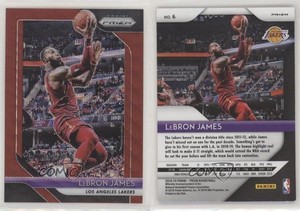 2018-19 Panini Prizm Ruby Wave Prizm LeBron James #6