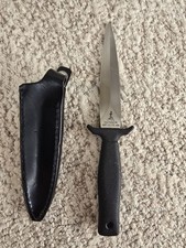 Vintage Early Gerber Mark I MK1 Boot Knife With Leather Sheath Serial #080990